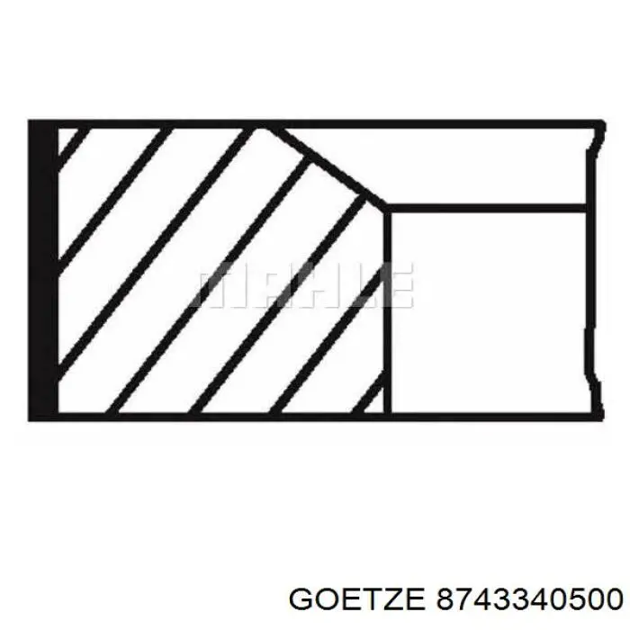 Поршень в комплекте на 1 цилиндр, 1-й ремонт (+0,25) 001PI00177001 Mahle Original