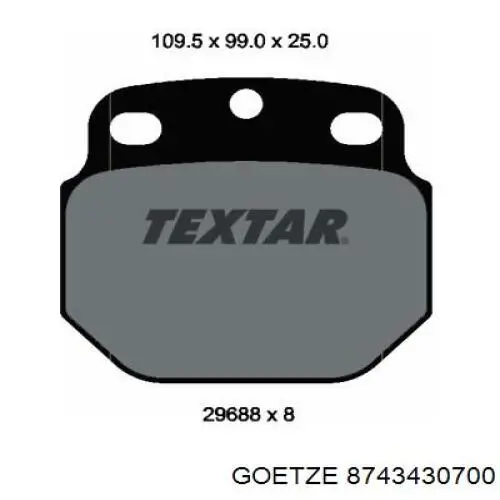 87-434307-00 Goetze поршень в комплекте на 1 цилиндр, 2-й ремонт (+0,50)