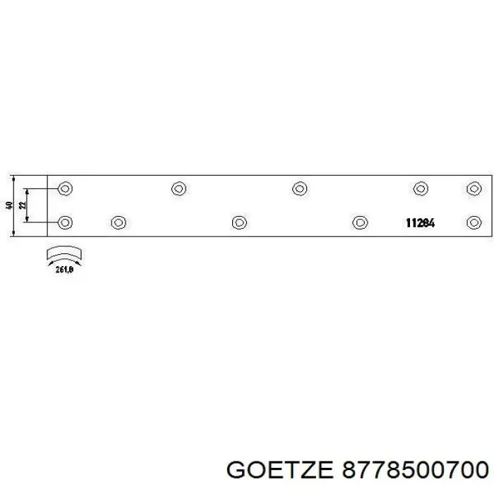 8778500700 Goetze поршень в комплекте на 1 цилиндр, 2-й ремонт (+0,50)