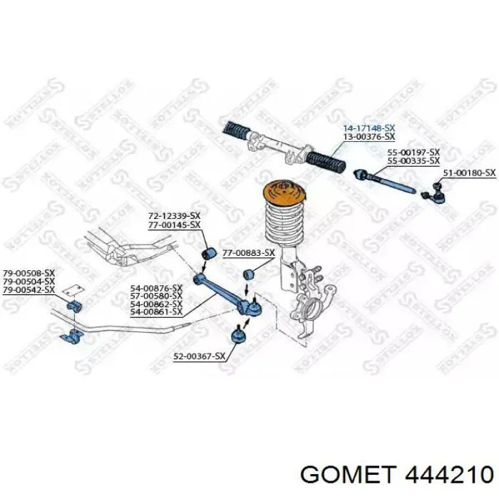 Пыльник рулевого механизма (рейки) правый 444210 Gomet