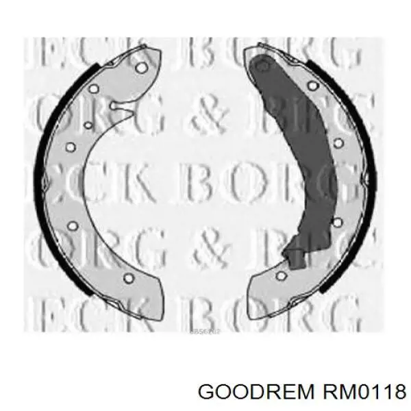 RM0118 Goodrem Барабанные тормозные колодки