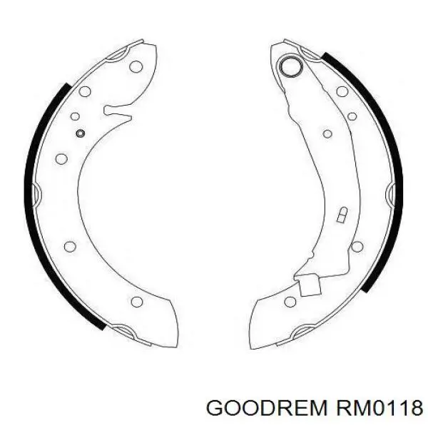 RM0118 Goodrem колодки тормозные задние барабанные
