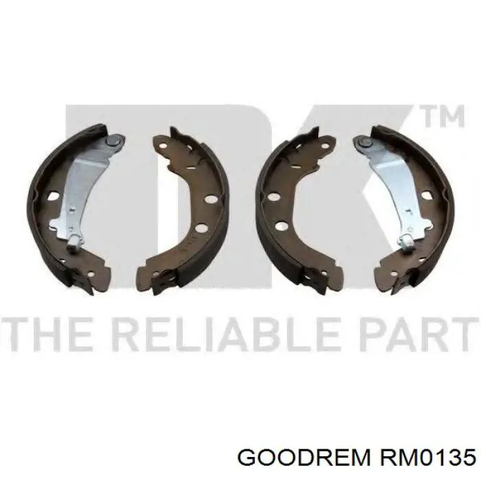 Колодки тормозные задние барабанные Goodrem RM0135