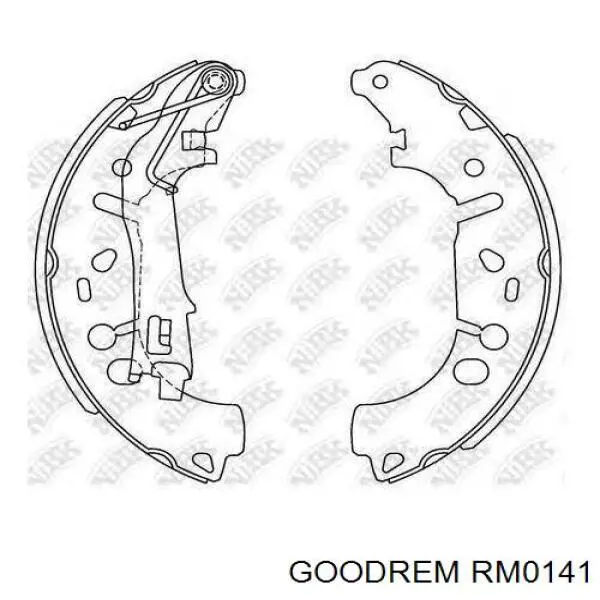 RM0141 Goodrem Барабанные тормозные колодки