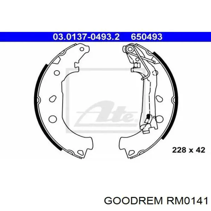 Задние барабанные колодки RM0141 Goodrem