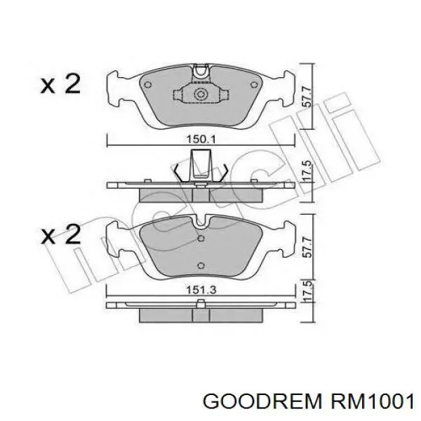 RM1001 Goodrem Колодки передние