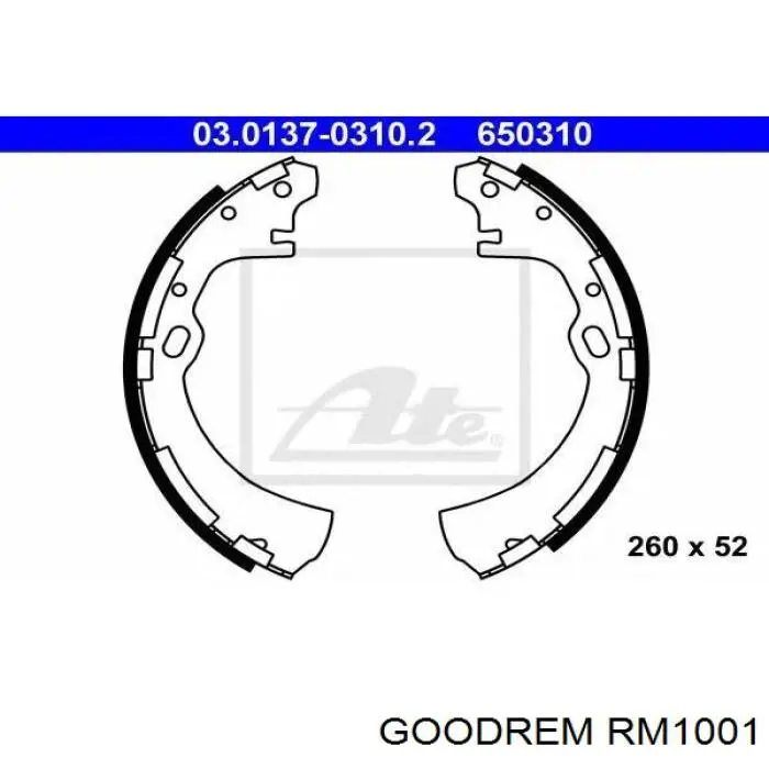 Передние тормозные колодки RM1001 Goodrem