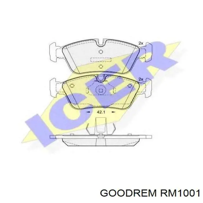 Передние тормозные колодки RM1001 Goodrem