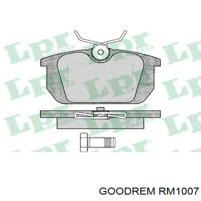 Задние дисковые колодки Goodrem RM1007