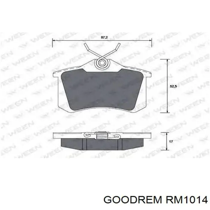 Задние тормозные колодки RM1014 Goodrem