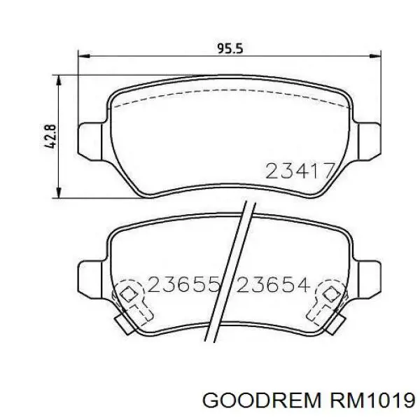 RM1019 Goodrem Колодки тормозные дисковые комплект