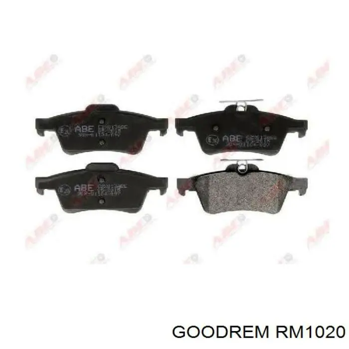 Купить RM1020 Goodrem Колодки тормозные задние, дисковые