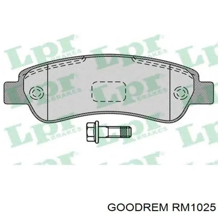 RM1025 Goodrem sapatas do freio traseiras de disco