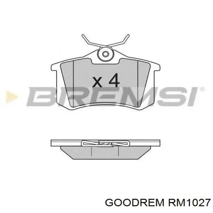RM1027 Goodrem Колодки тормозные дисковые комплект