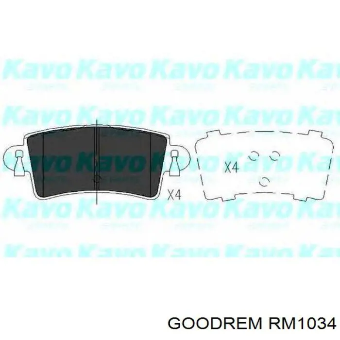 Колодки дисковые  Goodrem RM1034 цена, от 12.97 USD