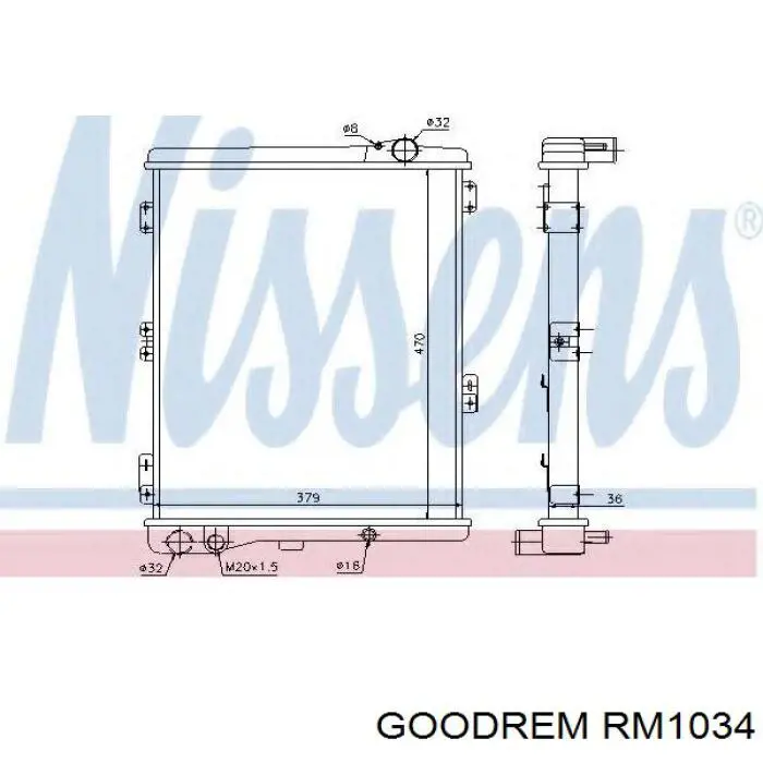 Купить RM1034 Goodrem Колодки тормозные задние, дисковые