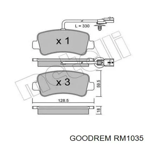 Задние тормозные колодки RM1035 Goodrem