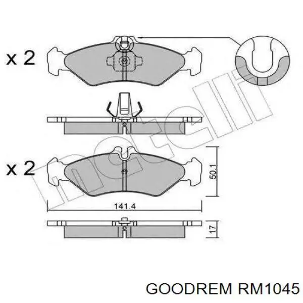 RM1045 Goodrem Колодки тормозные дисковые комплект
