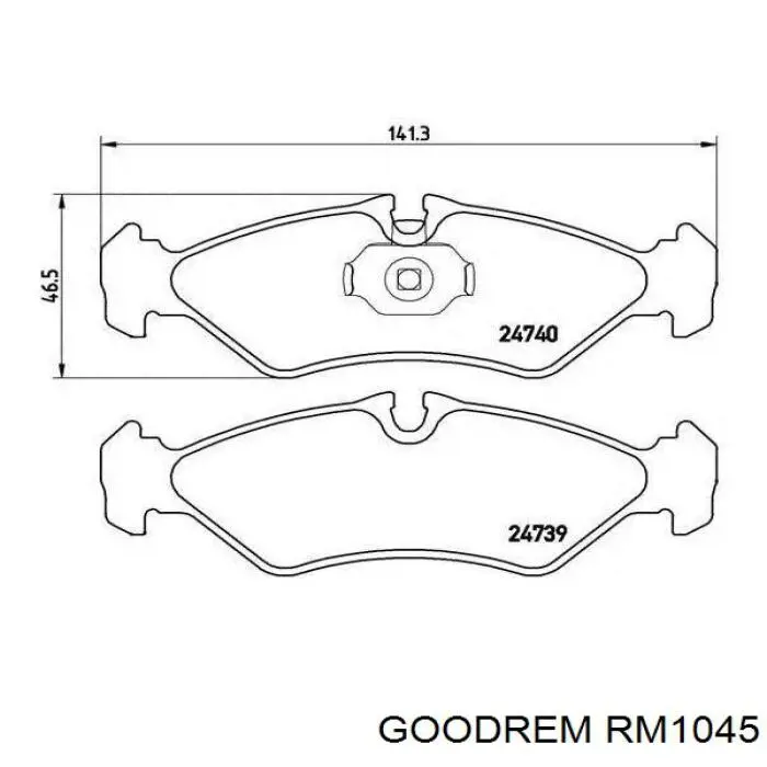 Задние тормозные колодки RM1045 Goodrem