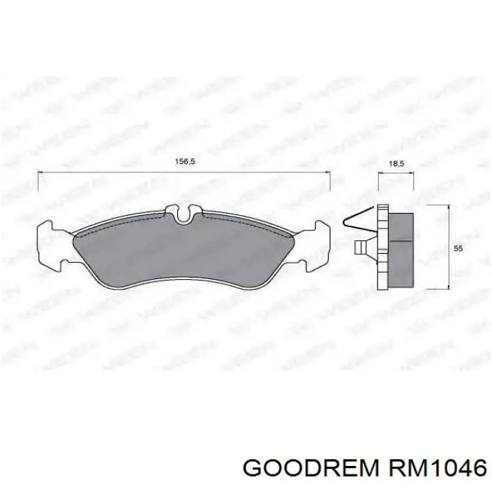 RM1046 Goodrem Колодки тормозные дисковые комплект