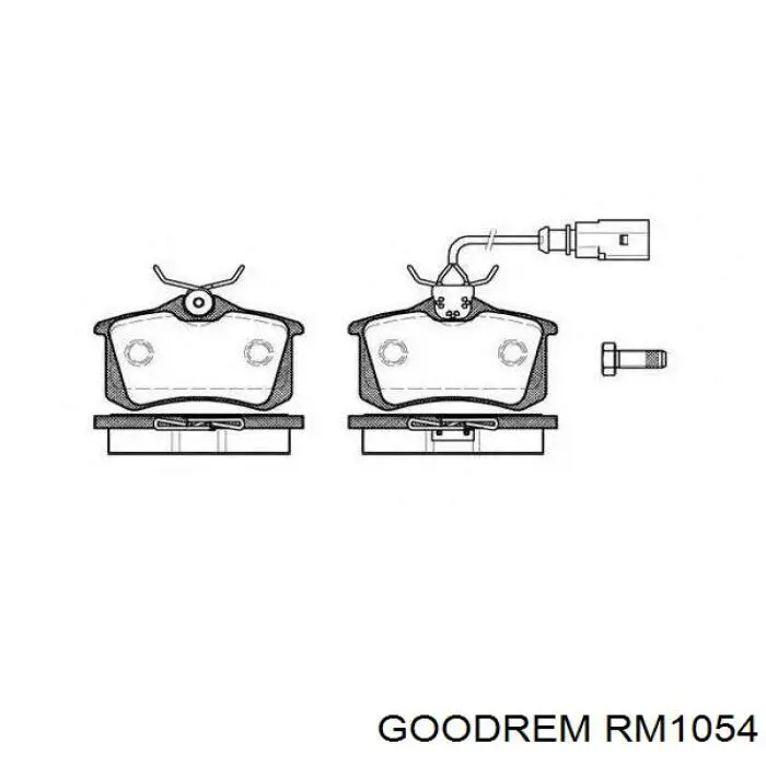 Купить RM1054 Goodrem Колодки тормозные задние, дисковые