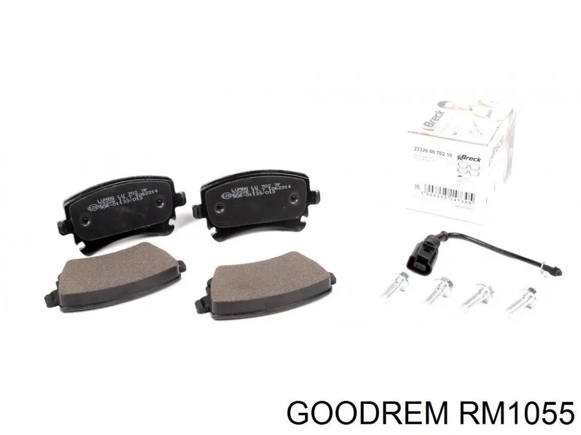 RM1055 Goodrem sapatas do freio traseiras de disco
