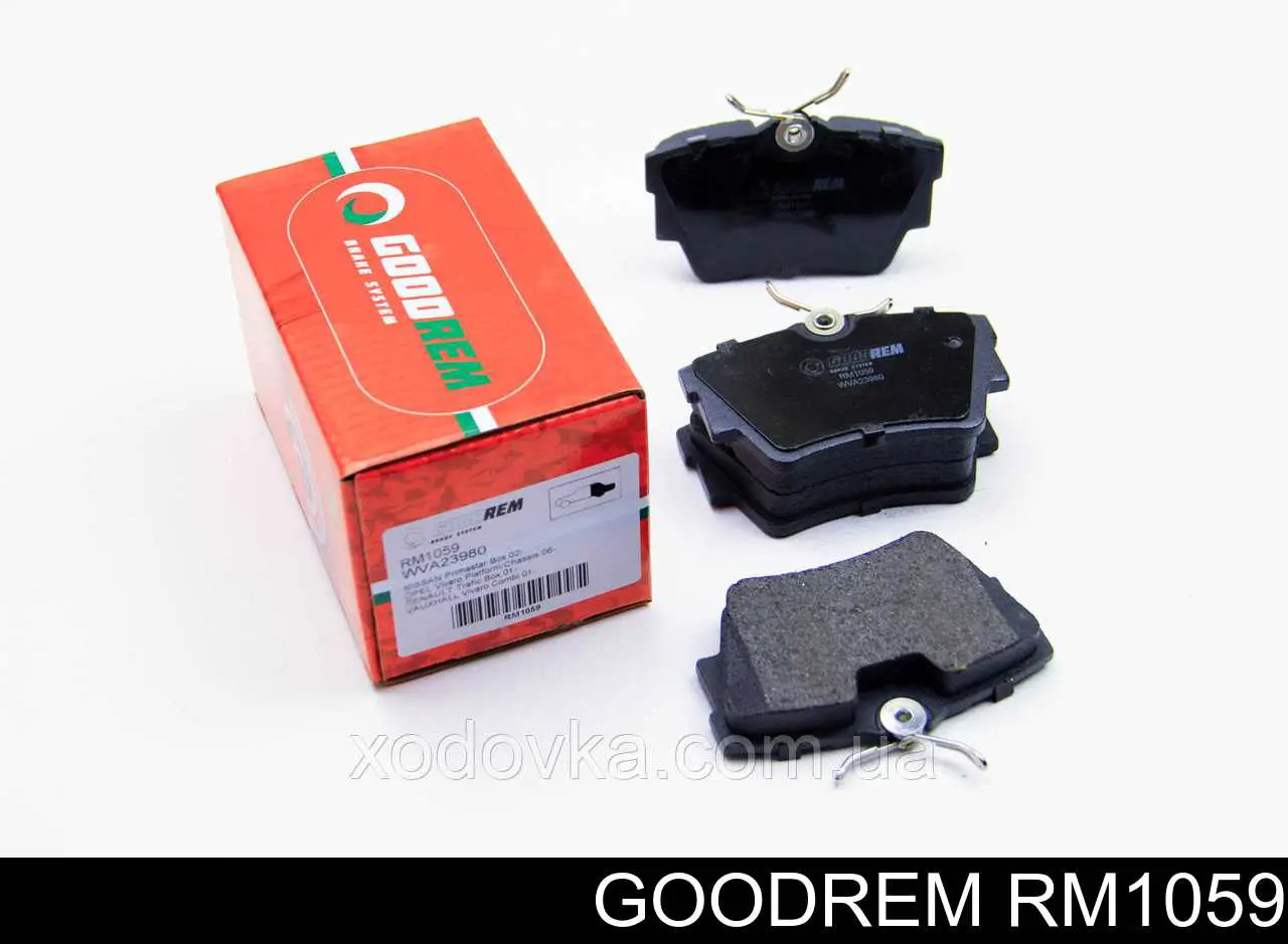 RM1059 Goodrem колодки тормозные задние дисковые