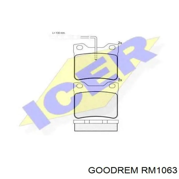 Купить RM1063 Goodrem Колодки тормозные задние, дисковые