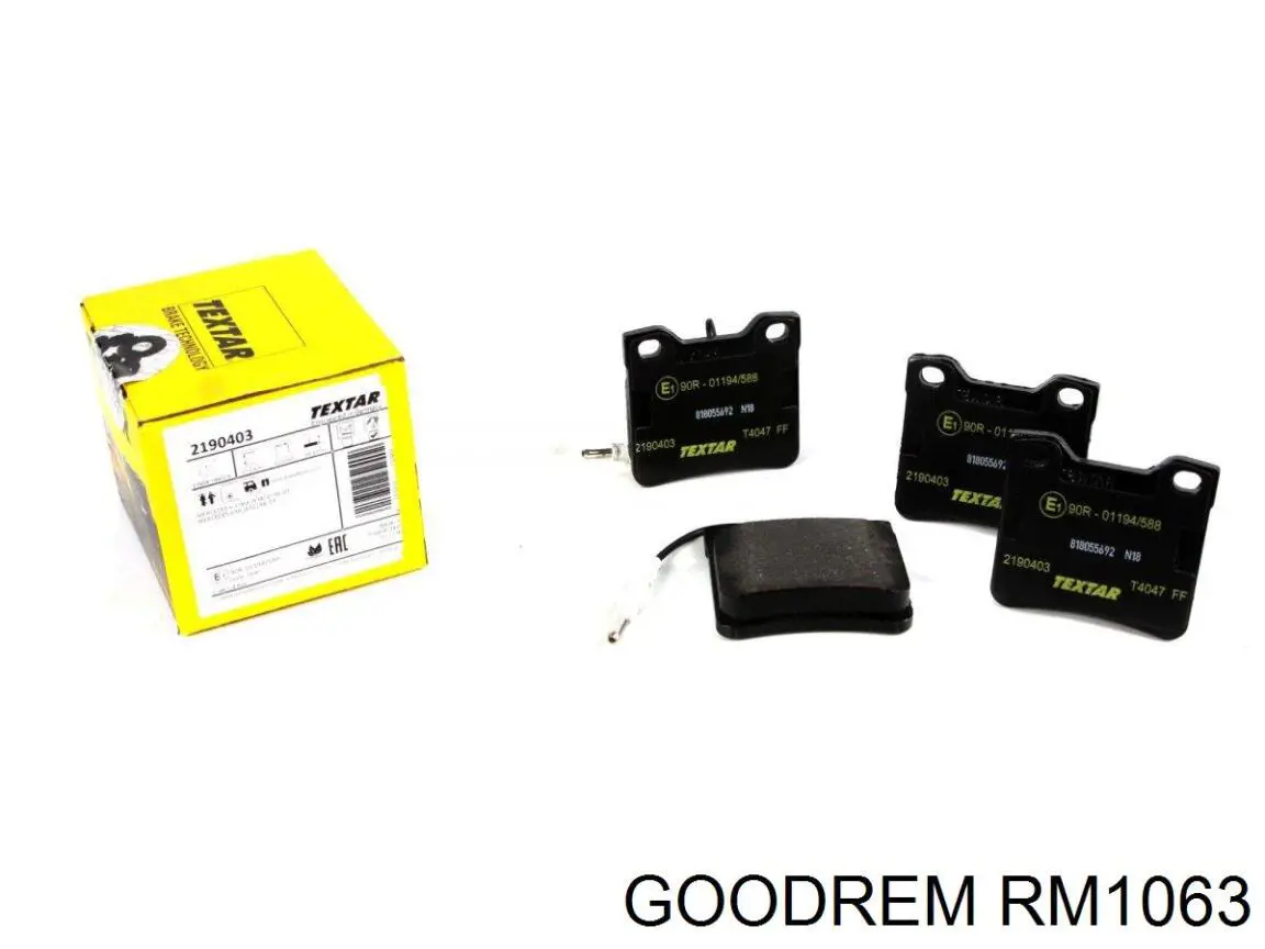 RM1063 Goodrem Колодки тормозные дисковые комплект