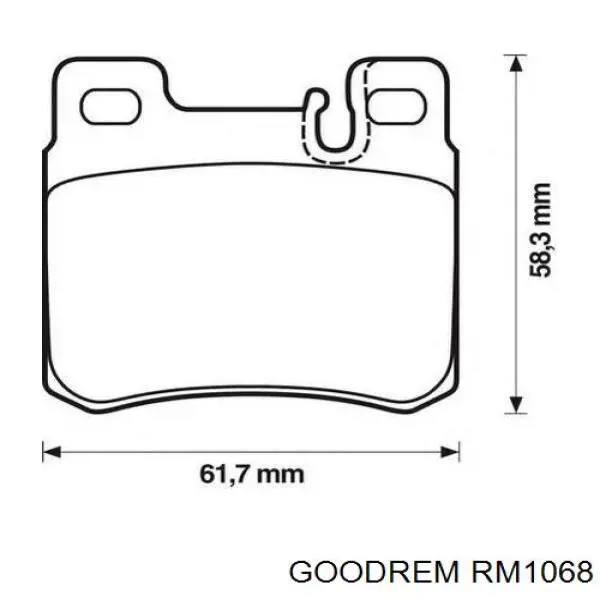 RM1068 Goodrem Колодки тормозные дисковые комплект
