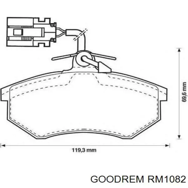 RM1082 Goodrem Колодки передние