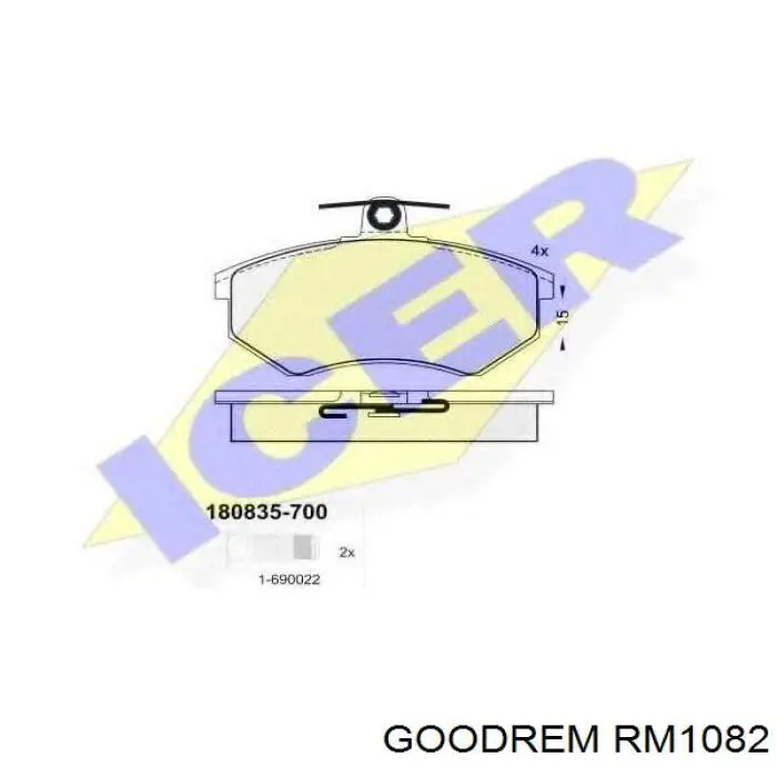 Колодки Goodrem RM1082 цена, от 13.50 USD