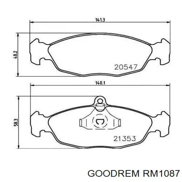 RM1087 Goodrem Колодки передние