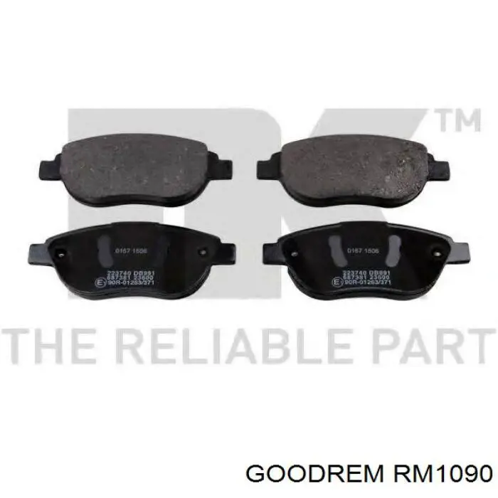 RM1090 Goodrem sapatas do freio dianteiras de disco