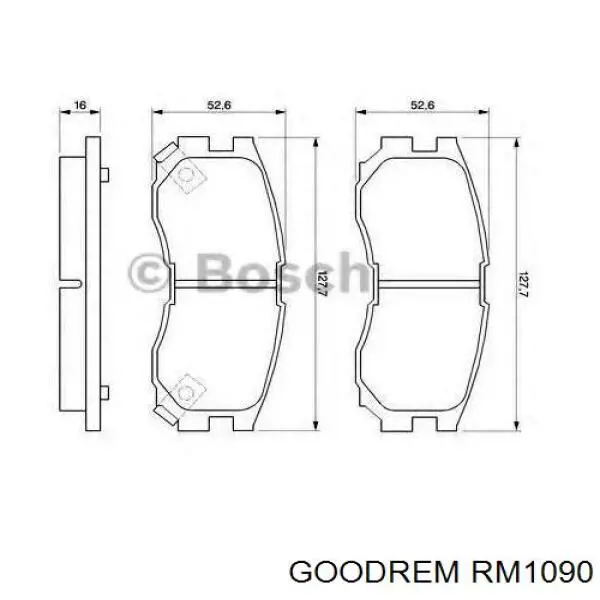 RM1090 Goodrem Колодки передние