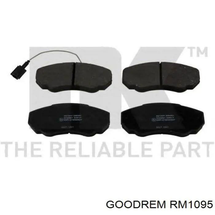 RM1095 Goodrem Колодки передние