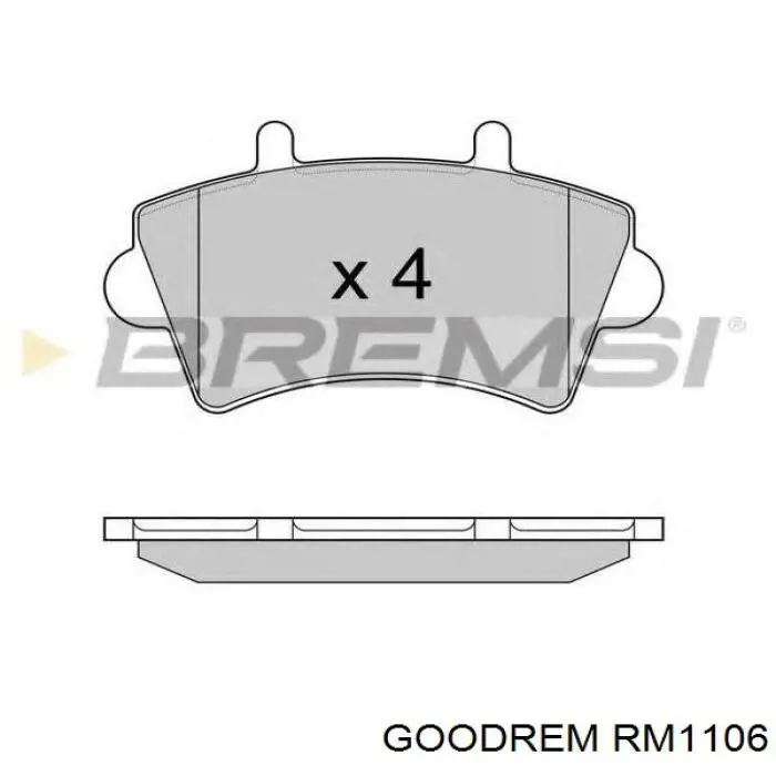 Передние тормозные колодки RM1106 Goodrem