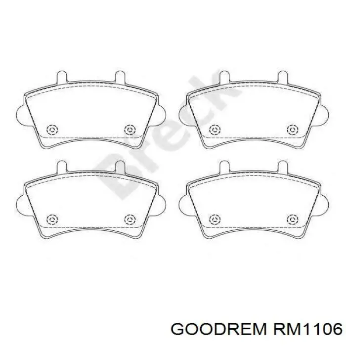 Купить RM1106 Goodrem Колодки тормозные
