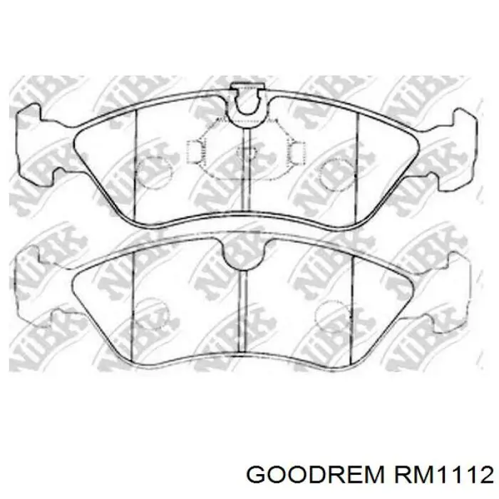 Колодки гальмівні передні, дискові RM1112 Goodrem