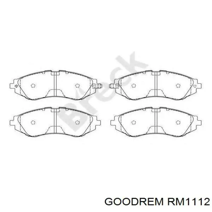 Передние тормозные колодки RM1112 Goodrem