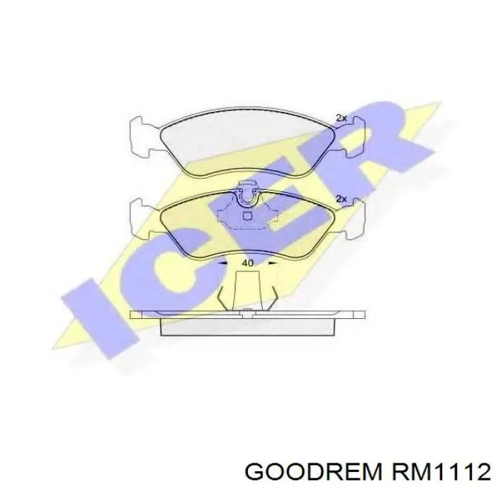 Колодки гальмівні передні, дискові RM1112 Goodrem