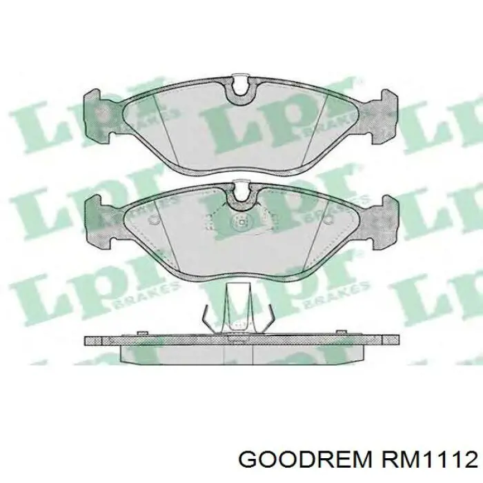 Колодки гальмівні передні, дискові RM1112 Goodrem