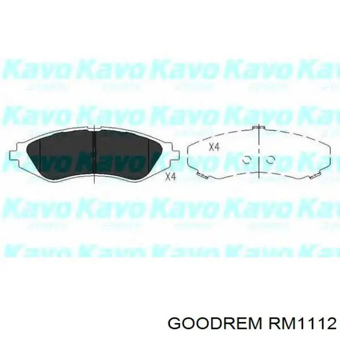 Колодки гальмівні передні, дискові RM1112 Goodrem
