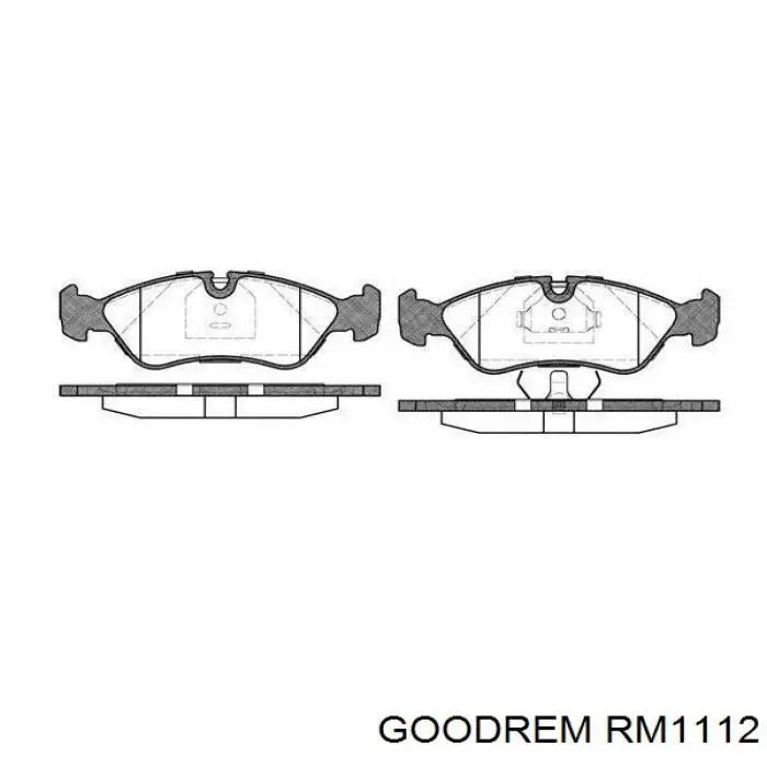 RM1112 Goodrem колодки тормозные передние дисковые