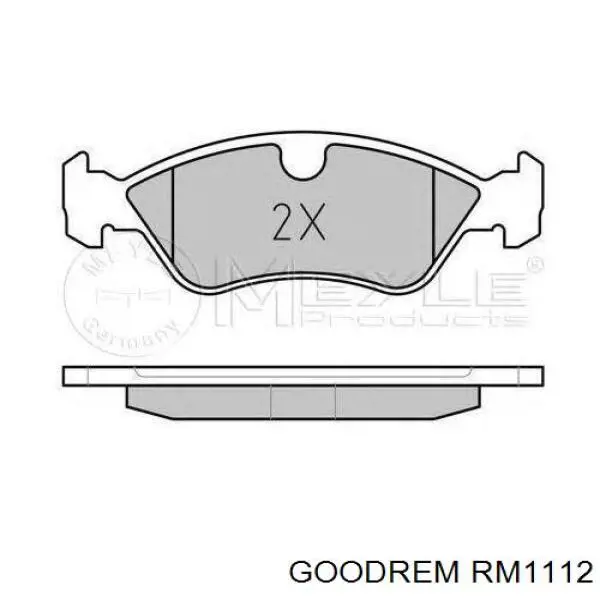 Колодки гальмівні передні, дискові RM1112 Goodrem