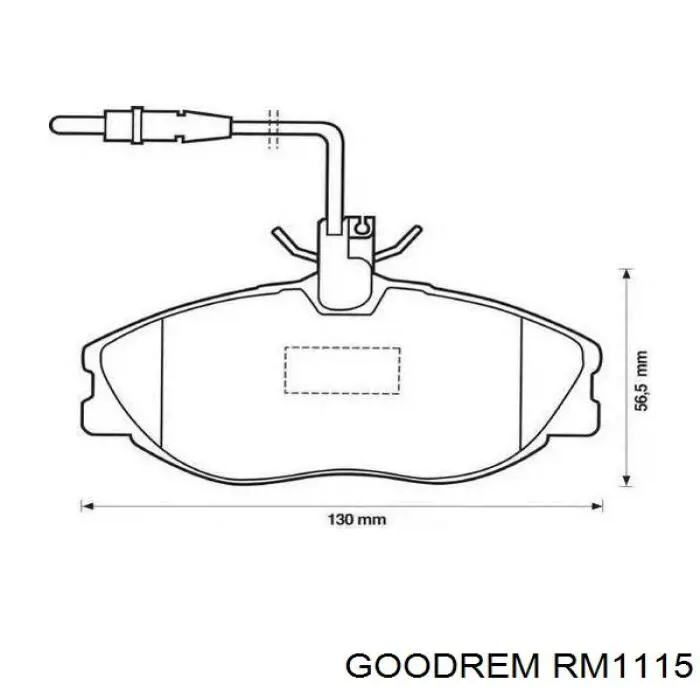 Купить RM1115 Goodrem Колодки тормозные