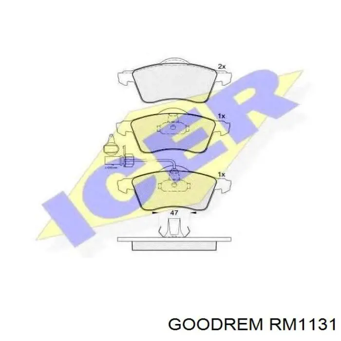 Купить RM1131 Goodrem Колодки тормозные
