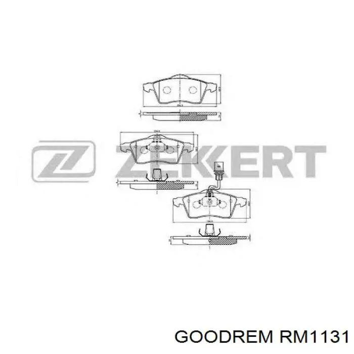 Передние тормозные колодки RM1131 Goodrem