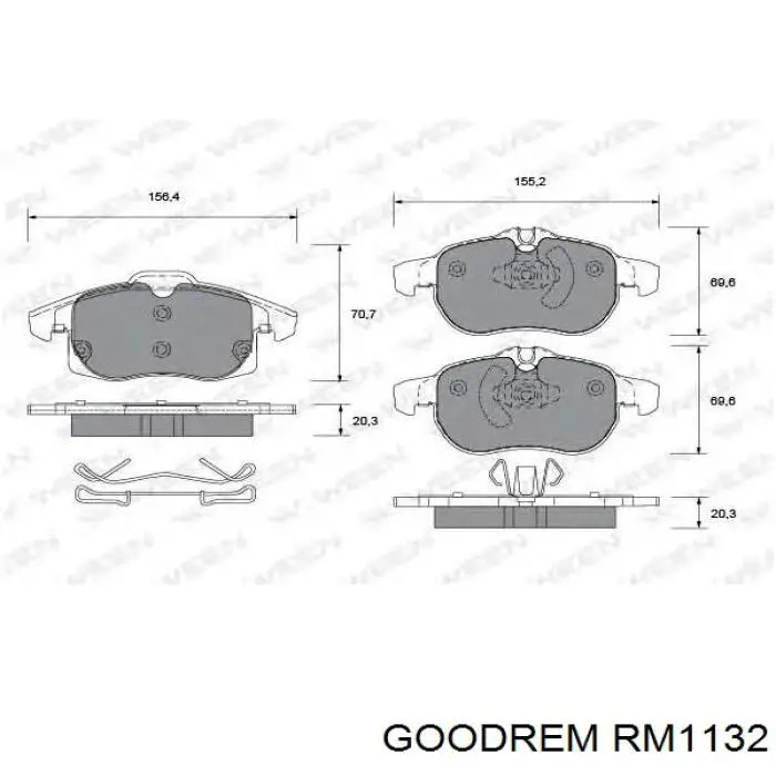 Колодки Goodrem RM1132 цена, от 17.06 USD