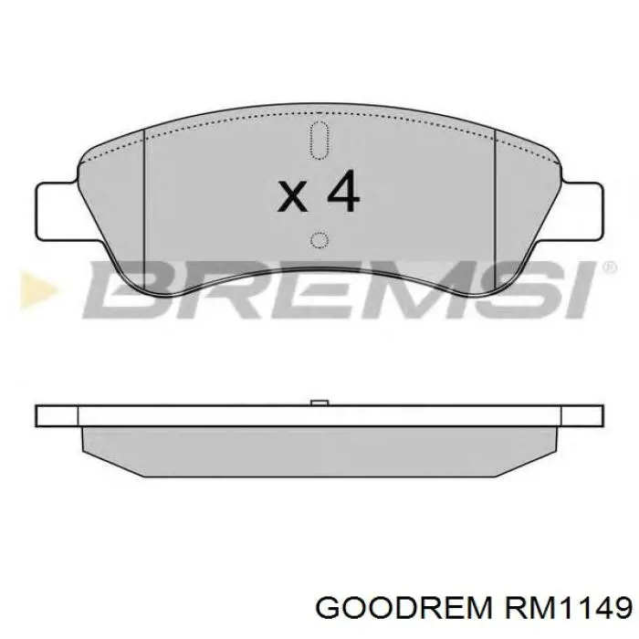 Колодки Goodrem RM1149 цена, от 13.25 USD